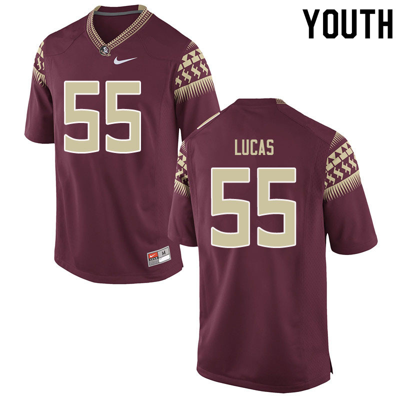 Youth #55 Dontae Lucas Florida State Seminoles College Football Jerseys Sale-Garent - Click Image to Close